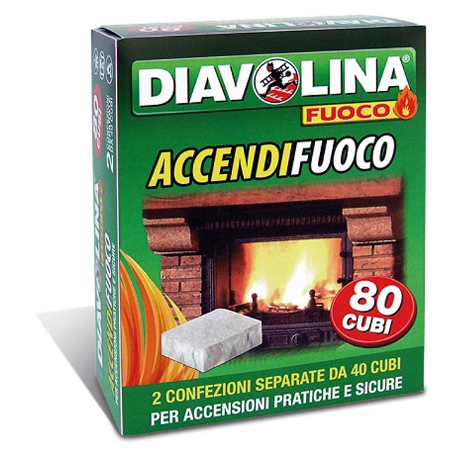 Vendita online Diavolina accendifuoco 80 cubi
